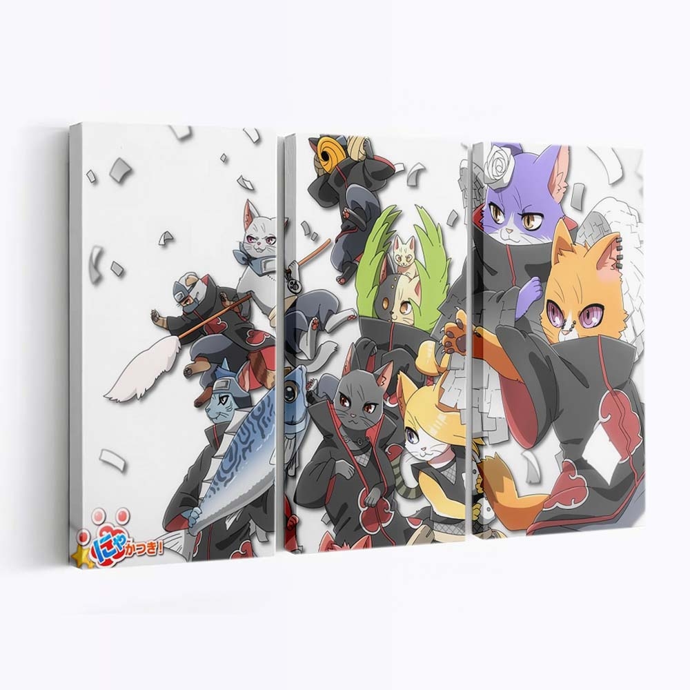Anime Cartoon Naruto Shippuuden Cat Manga - Anime Wandbild - Leinwandbild illustrationanimecartoonnaruto shippuudencatmanga