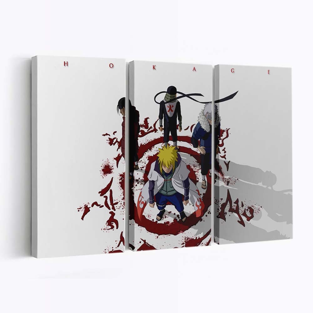 Anime Cartoon Naruto Shippuuden Namikaze Minato Hokage - Anime Wandbild - Leinwandbild illustrationanimecartoonnaruto shippuudennamikaze minatohokage