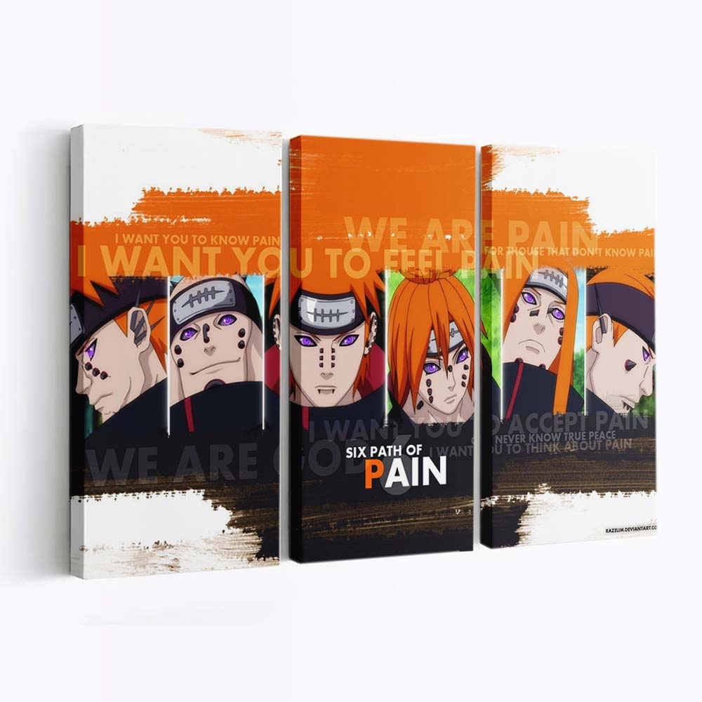 Anime Cartoon Naruto Shippuuden Pein Poster - Anime Wandbild - Leinwandbild illustrationanimecartoonnaruto shippuudenpeinposter