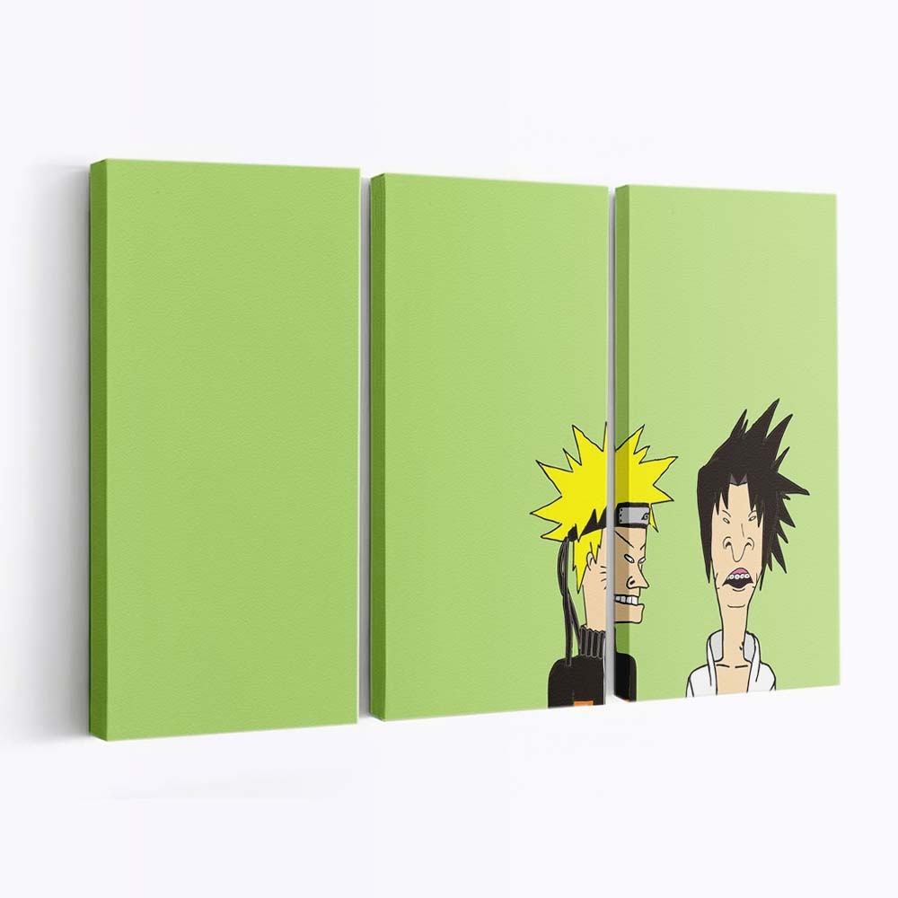 Anime Cartoon Naruto Minimalism Art - Anime Wandbild - Leinwandbild illustrationanimecartoonnarutominimalismart