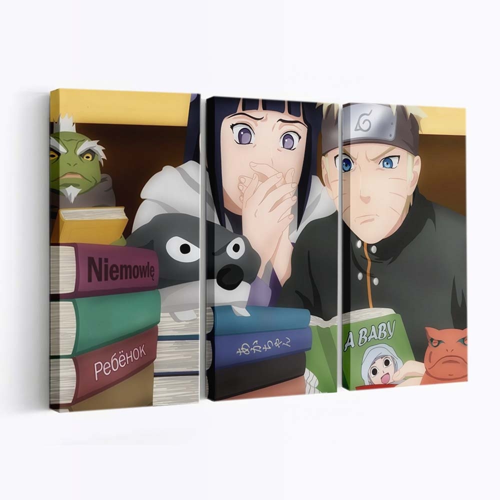 Anime Cartoon Uzumaki Naruto Hyuuga Hinata Comics - Anime Wandbild - Leinwandbild illustrationanimecartoonuzumaki narutohyuuga hinatacomics
