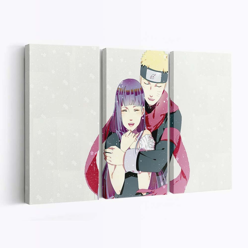 Anime Cartoon Uzumaki Naruto Hyuuga Hinata Mangaka - Anime Wandbild - Leinwandbild illustrationanimecartoonuzumaki narutohyuuga hinatamangaka