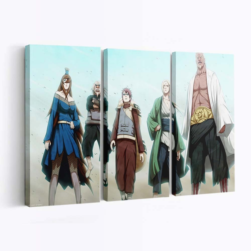 Anime Manga Naruto Shippuuden Gaara Tsunade - Anime Wandbild - Leinwandbild illustrationanimemanganaruto shippuudengaaratsunade