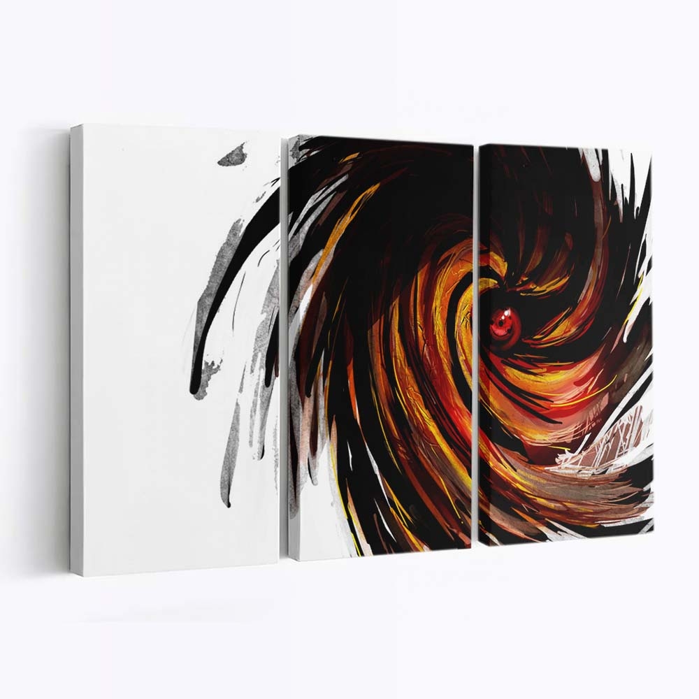 Anime Naruto Shippuuden Sharingan Uchiha Obito Abstract - Anime Wandbild - Leinwandbild illustrationanimenaruto shippuudensharinganuchiha obitoabstract