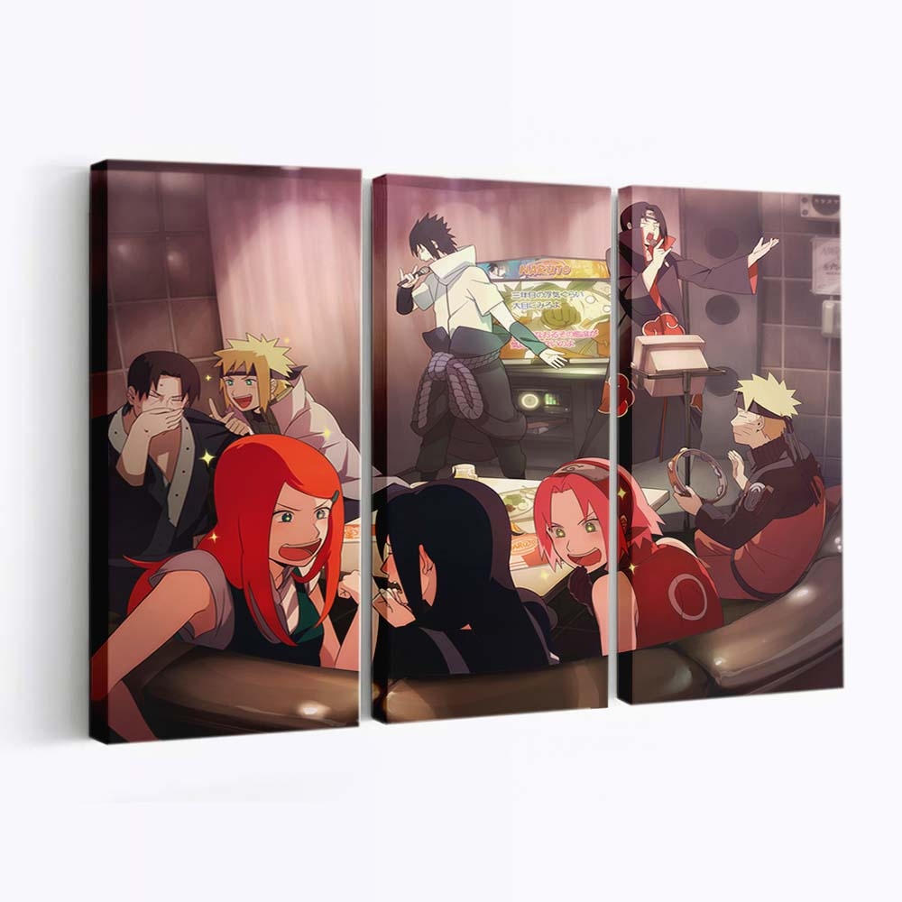 Naruto Anime Action Figures - Anime Wandbild - Leinwandbild naruto animeaction figures