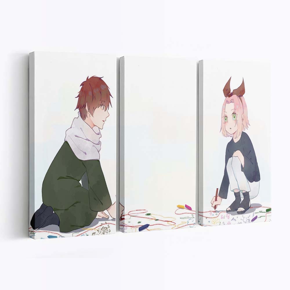 Naruto Anime Haruno Sakura Sasori - Anime Wandbild - Leinwandbild naruto animeharuno sakurasasori
