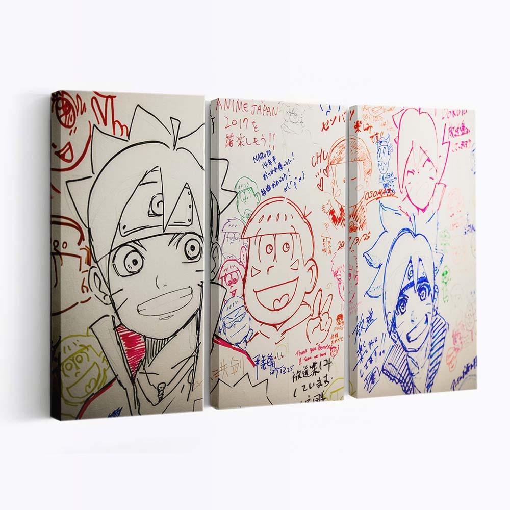 Naruto Anime Japan Manga Manga Sketch Tokyo - Anime Wandbild - Leinwandbild naruto animejapanmangamanga sketchtokyo