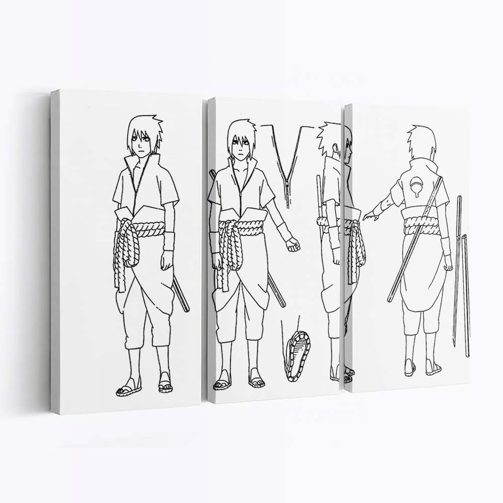 Naruto Anime Kollektion – Kunst In Bewegung - Anime Wandbild - Leinwandbild naruto animeoutline 0005