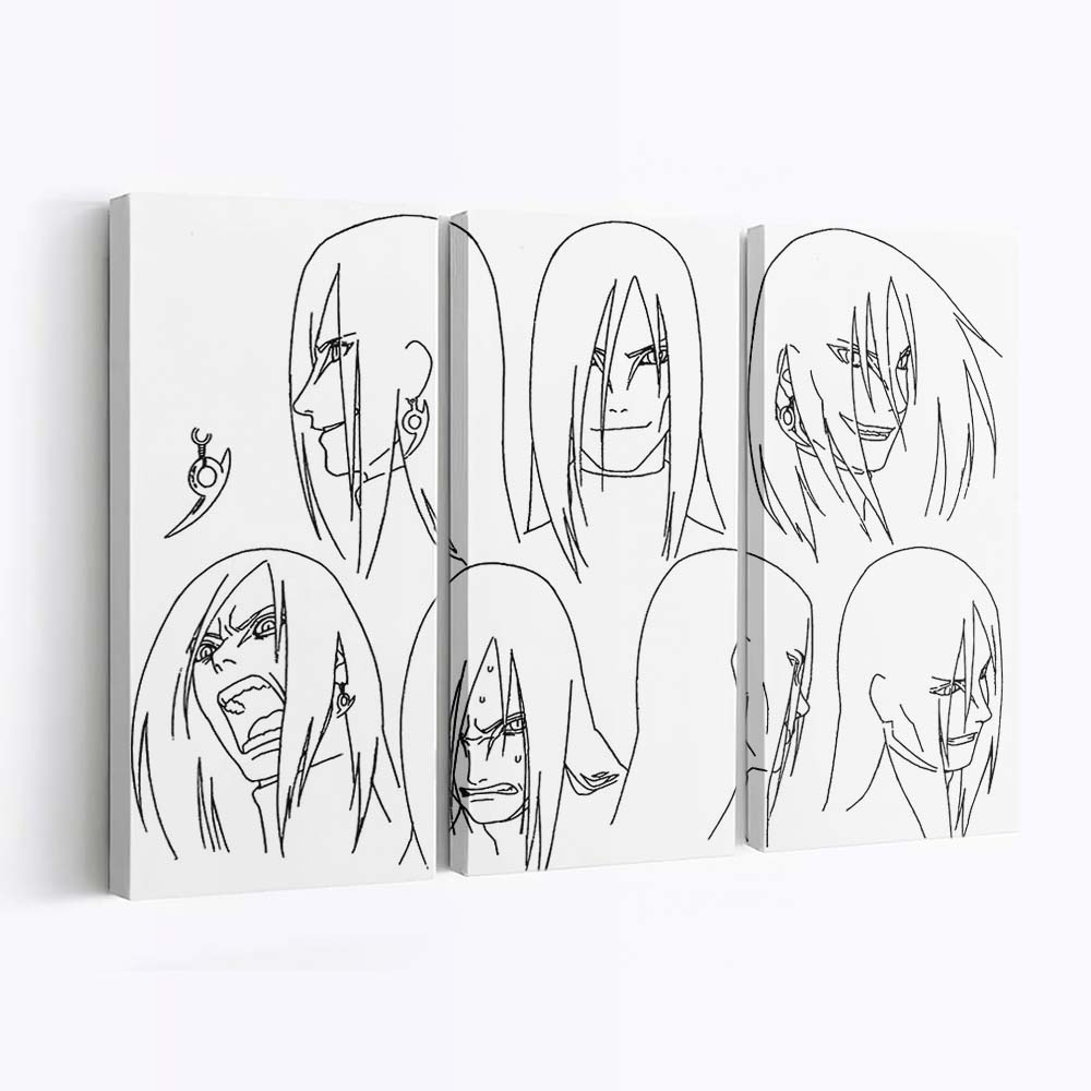 Naruto Anime Artwork Deluxe – Emotion In Farbe - Anime Wandbild - Leinwandbild naruto animeoutline 0012