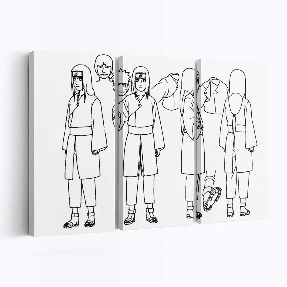 Naruto Anime Leinwand – Feuer Und Schatten - Anime Wandbild - Leinwandbild naruto animeoutline 0013