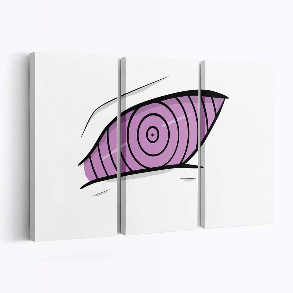 Naruto Anime Rinnegan Sharingan Minimalism - Anime Wandbild - Leinwandbild naruto animerinnegansharinganminimalism