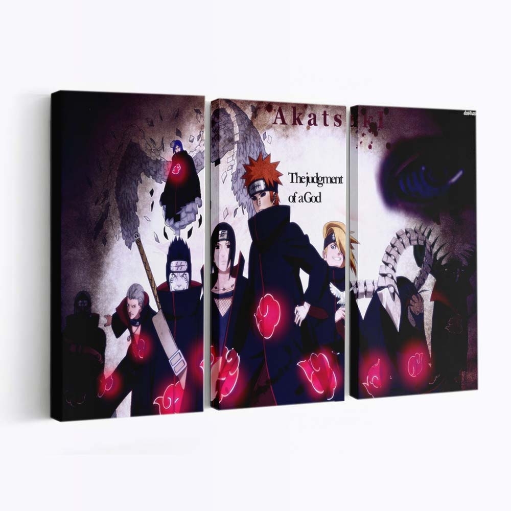 Naruto Shippuuden Kakuzu Tobi Sasori Deidara Akatsuki - Anime Wandbild - Leinwandbild naruto shippuudenkakuzutobisasorideidaraakatsuki