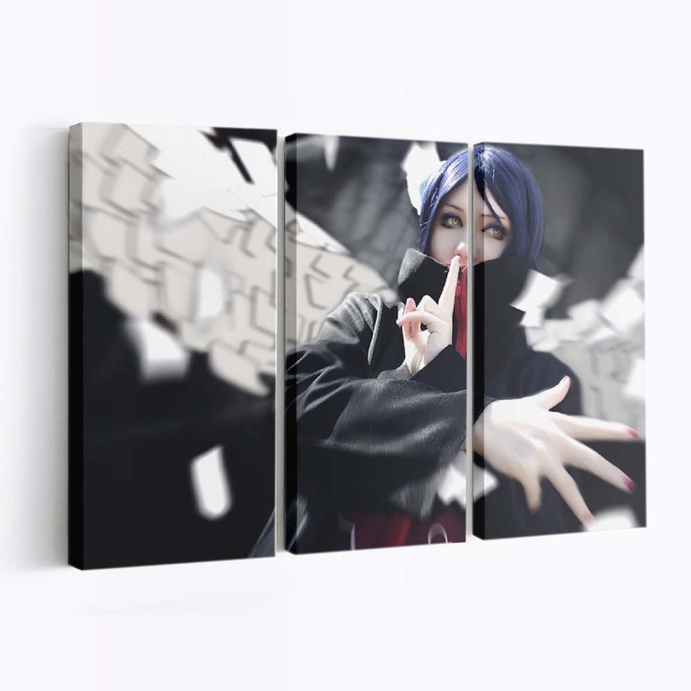 Naruto Shippuuden Ninjas Cosplay Konan Paper - Anime Wandbild - Leinwandbild naruto shippuudenninjascosplaykonanpaperphotography