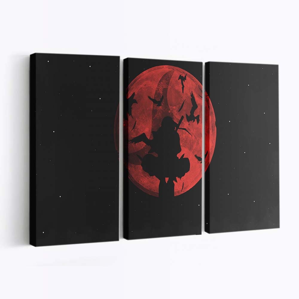 Naruto Shippuuden Uchiha Itachi Uchiha Clan Raven Sharingan - Anime Wandbild - Leinwandbild naruto shippuudenuchiha itachiuchiha clanravensharingan