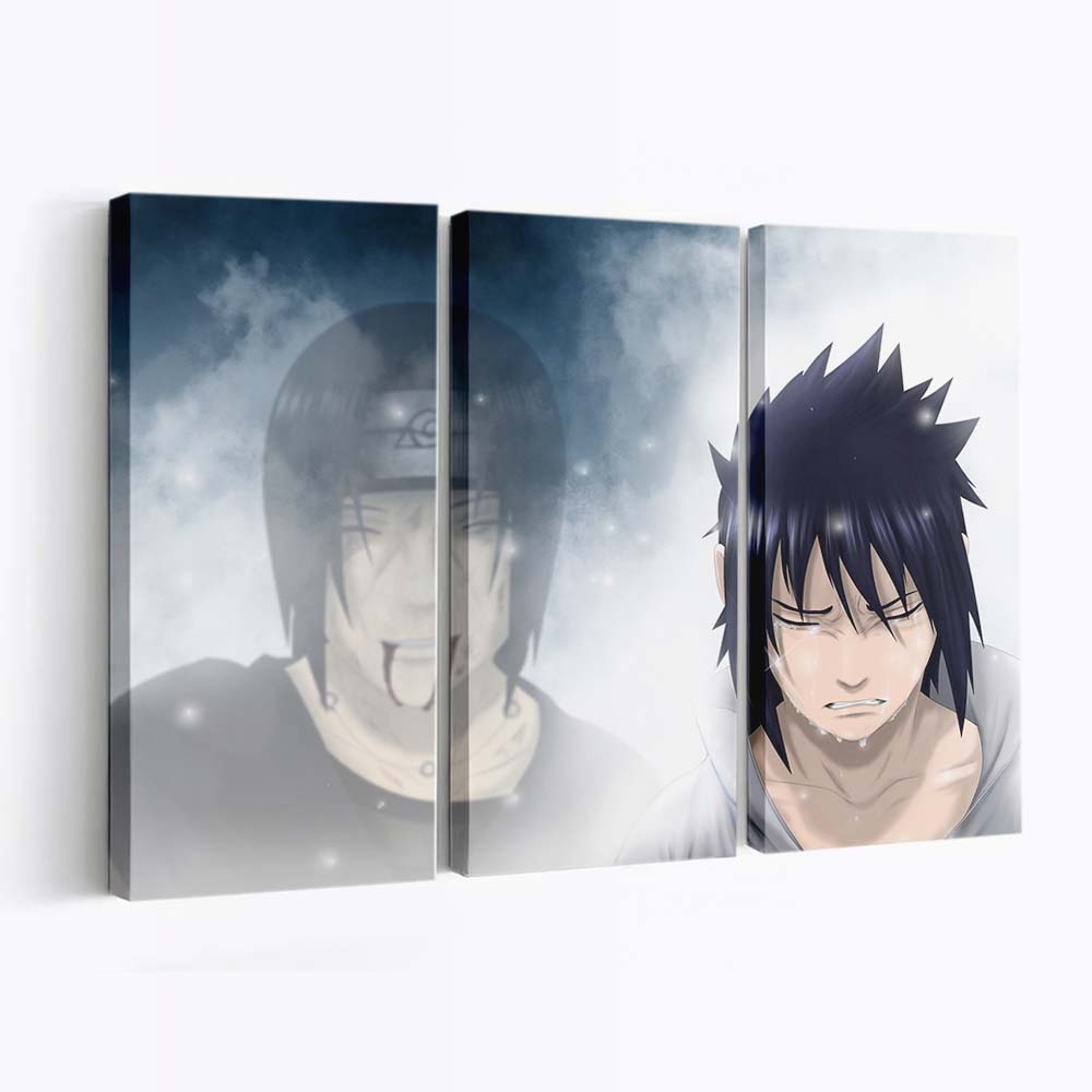 Naruto Shippuuden Uchiha Itachi Uchiha Sasuke - Anime Wandbild - Leinwandbild naruto shippuudenuchiha itachiuchiha sasuke