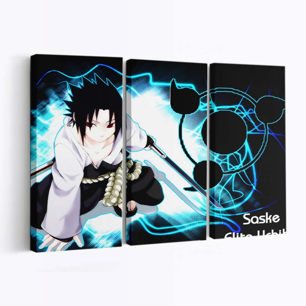 Naruto Shippuuden Uchiha Sasuke - Anime Wandbild - Leinwandbild naruto shippuudenuchiha sasuke1280x1024