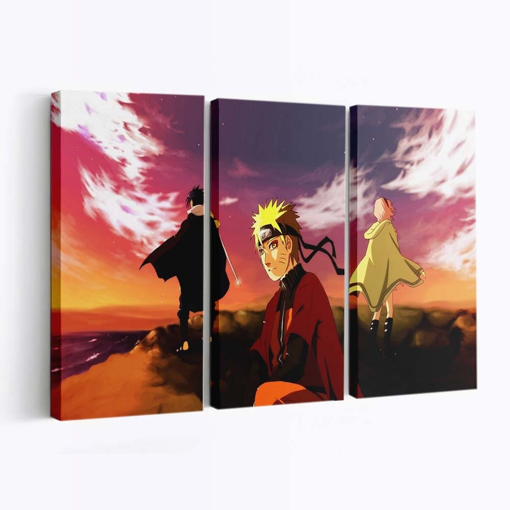 Naruto Shippuuden Uchiha Sasuke Naruto Anime Sakura Naruto Sage Mode - Anime Wandbild - Leinwandbild naruto shippuudenuchiha sasukenaruto animesakura narutosage mode