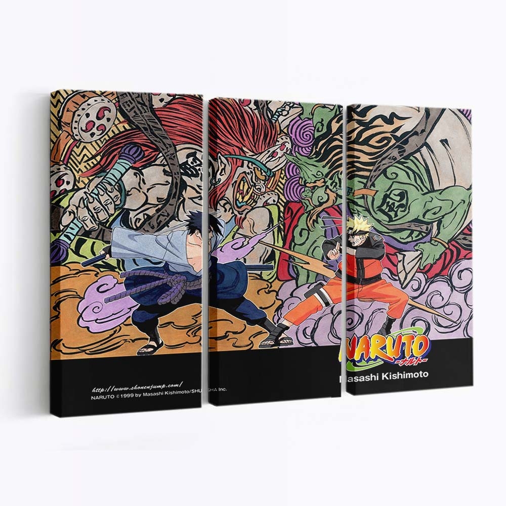 Naruto Shippuuden Uzumaki Naruto Uchiha Sasuke - Anime Wandbild - Leinwandbild naruto shippuudenuzumaki naruto1280x1024 pxuchiha sasuke