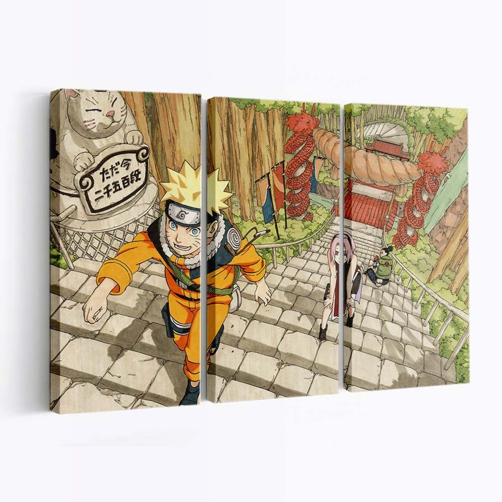Naruto Shippuuden Uzumaki Naruto Artwork Masashi Kishimoto Haruno Sakura Nara Shikamaru - Anime Wandbild - Leinwandbild naruto shippuudenuzumaki narutoartworkmasashi kishimotoharuno sakuranara shikamaru