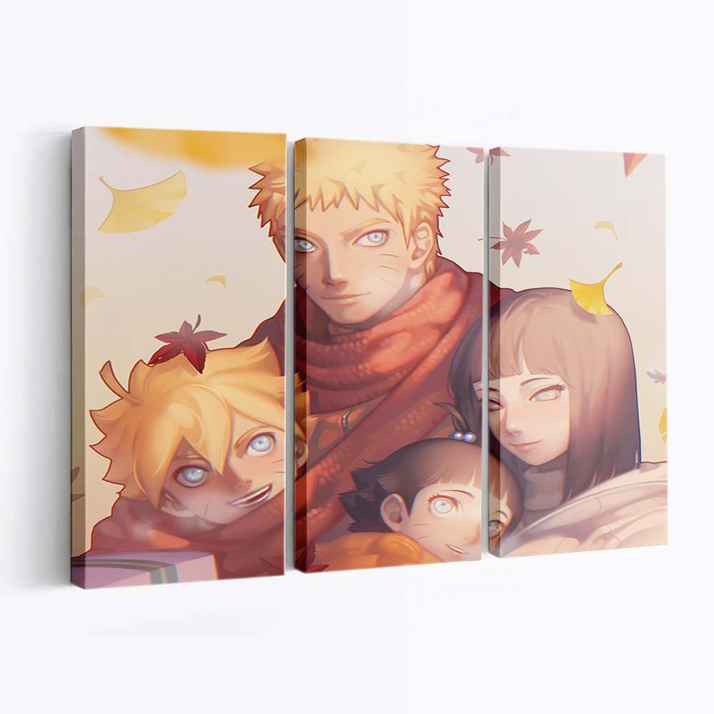 Naruto Shippuuden – Das Vermächtnis Der Uzumaki: Von Naruto Zu Boruto - Anime Wandbild - Leinwandbild naruto shippuudenuzumaki narutohinata hy ga naruto shippudenuzumaki borutouzumaki himawari 0001