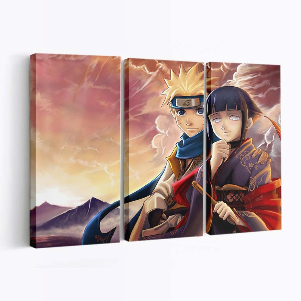 Naruto Shippuuden – Uzumaki Naruto & Hinata: Eine Geschichte Voller Mut - Anime Wandbild - Leinwandbild naruto shippuudenuzumaki narutohyuuga hinata