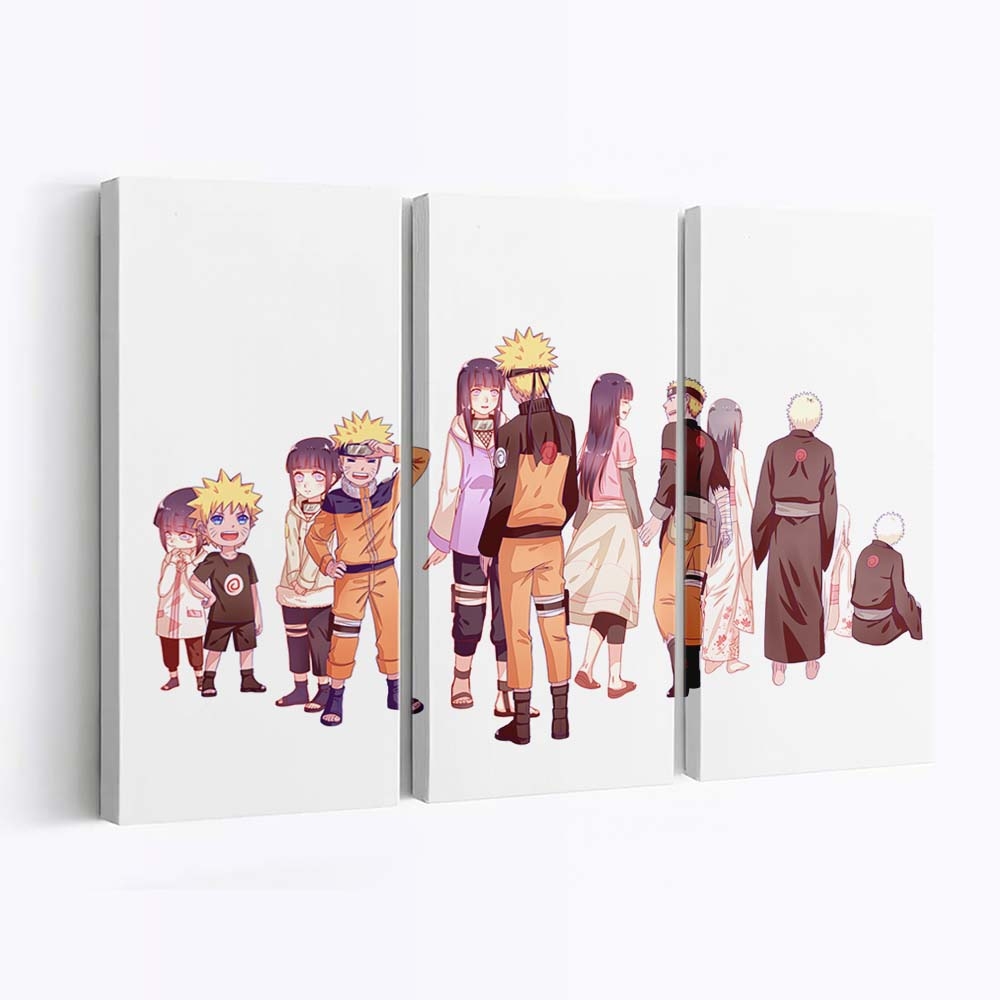 Naruto Shippuuden – Junges Paar: Naruto Uzumaki & Hinata Hyūga - Anime Wandbild - Leinwandbild naruto shippuudenuzumaki narutohyuuga hinatacoupleyoung narutoyoung hinata