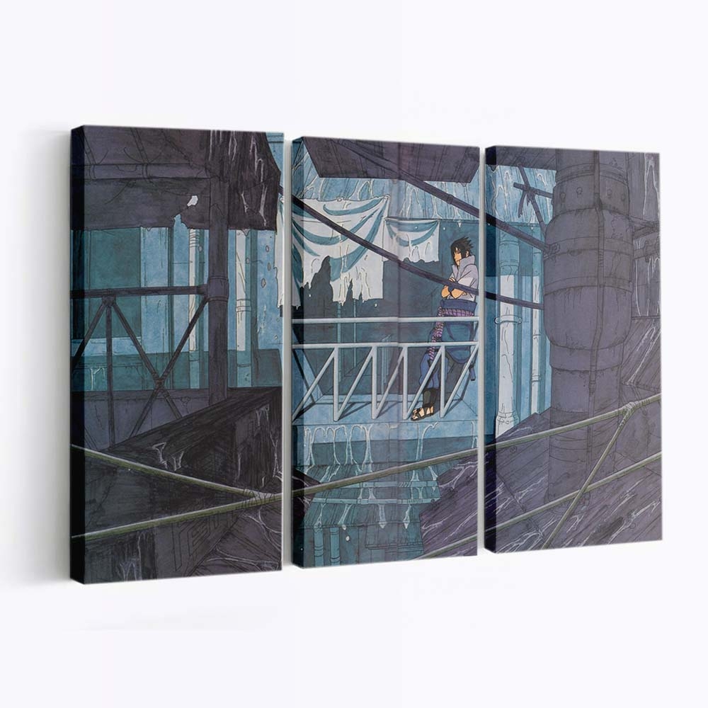 Naruto Shippuuden – Naruto & Sasuke: Ewige Rivalität In Kunst Verewigt - Anime Wandbild - Leinwandbild naruto shippuudenuzumaki narutouchiha sasukeartworkmasashi kishimotoillustration