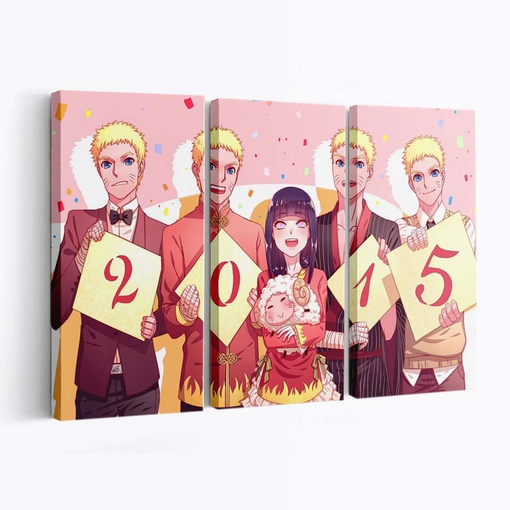 Naruto Hinata Hyuuga Outerwear Red - Anime Wandbild - Leinwandbild naruto2101x1300