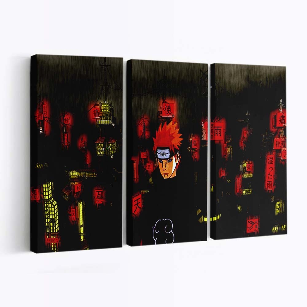 Pein Naruto Shippuuden Village - Anime Wandbild - Leinwandbild peinnaruto shippuudenvillage