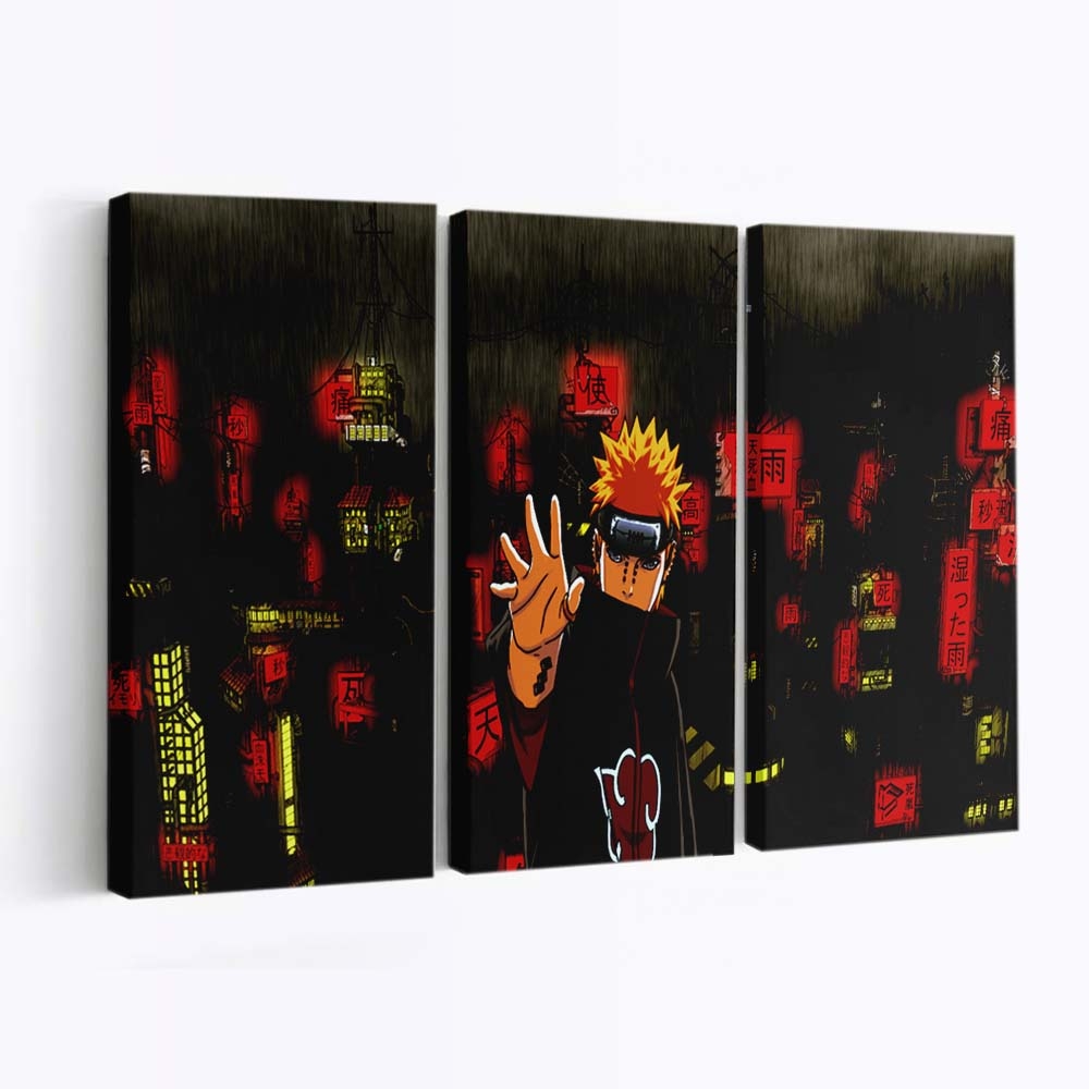 Pein Naruto Shippuuden Village - Anime Wandbild - Leinwandbild peinnaruto shippuudenvillage 0001