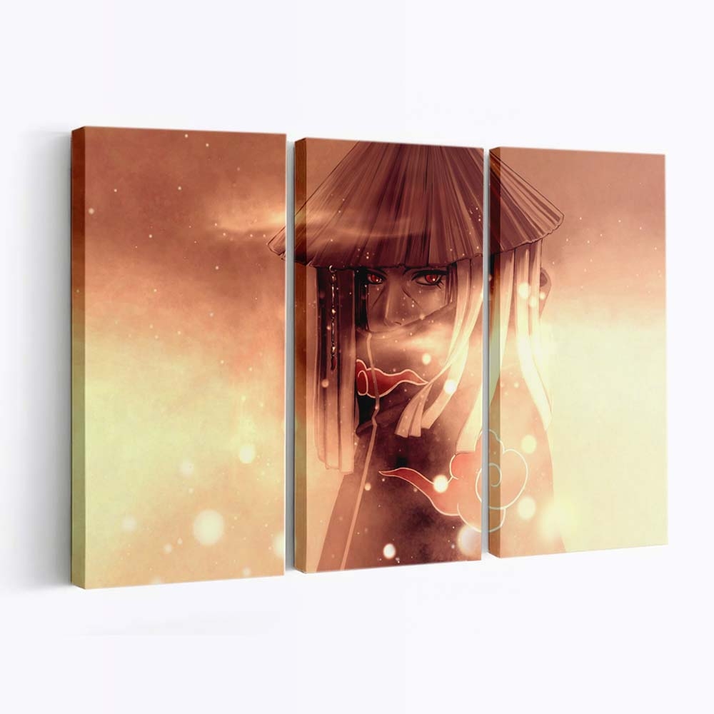Sunlight Anime Red Naruto Shippuuden Hat Snow - Anime Wandbild - Leinwandbild sunlightanimerednaruto shippuudenhatsnow