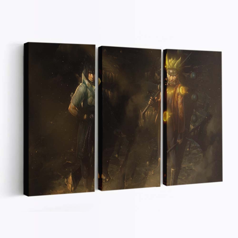 Sunlight Naruto Shippuuden Uzumaki Naruto Uchiha Sasuke Mythology Darkness - Anime Wandbild - Leinwandbild sunlightnaruto shippuudenuzumaki narutouchiha sasukemythologydarkness