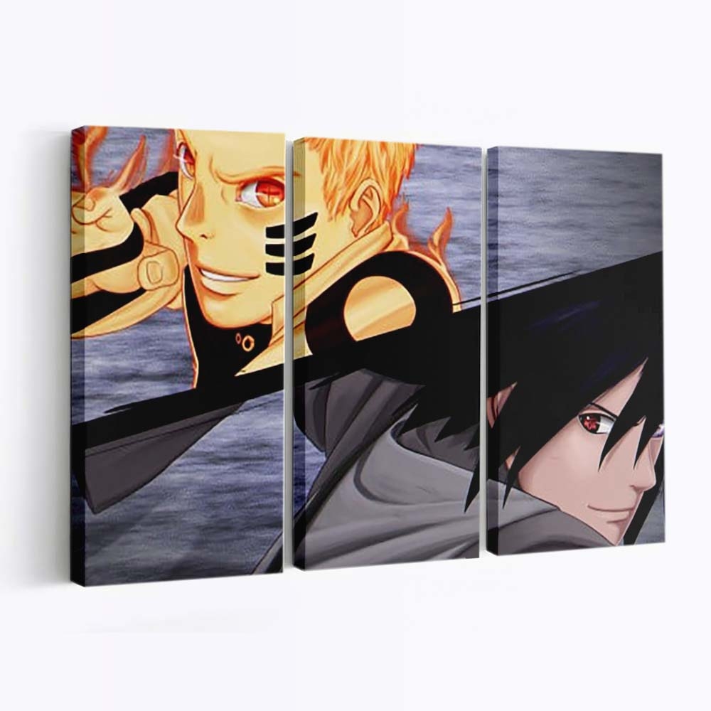 Sasuke Uchiha Naruto Uzumaki Naruto - Anime Wandbild - Leinwandbild th 0001sasuke uchiha naruto uzumaki hd naruto