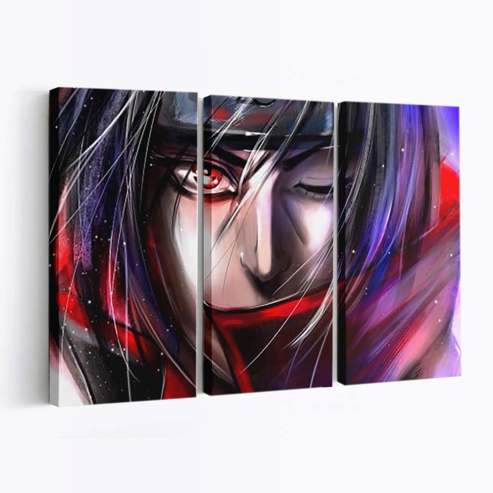 Akatsuki Itachi Uchiha In Color Anime - Anime Wandbild - Leinwandbild th akatsuki naruto itachi uchiha in color background hd anime