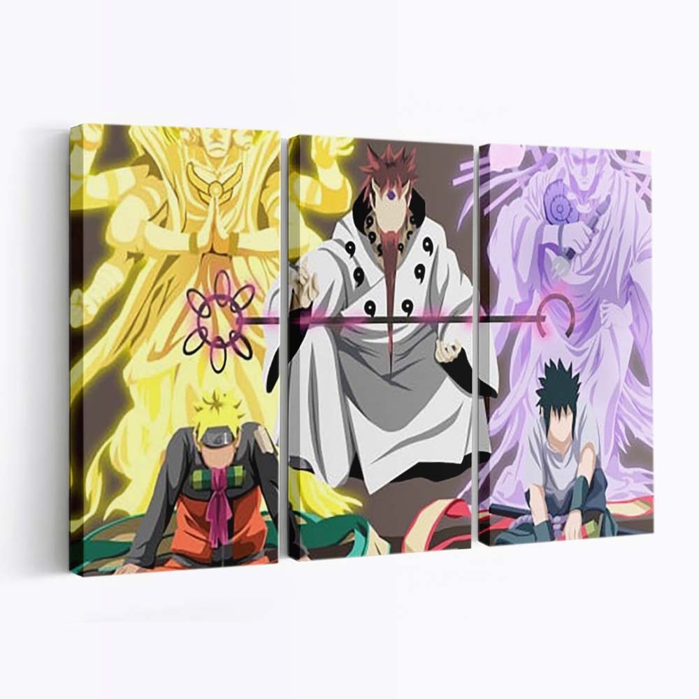 Hagoromo Otsutsuki Naruto Uzumaki Sasuke Uchiha Naruto - Anime Wandbild - Leinwandbild th hagoromo otsutsuki naruto uzumaki sasuke uchiha hd naruto