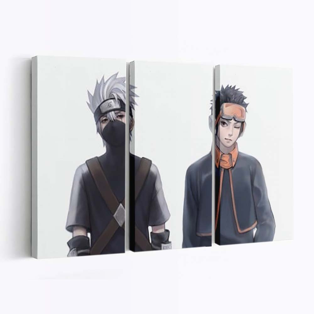 Kakashi Hatake Obito Uchiha Anime Naruto Obito - Anime Wandbild - Leinwandbild th kakashi hatake obito uchiha anime naruto 4k hd obito