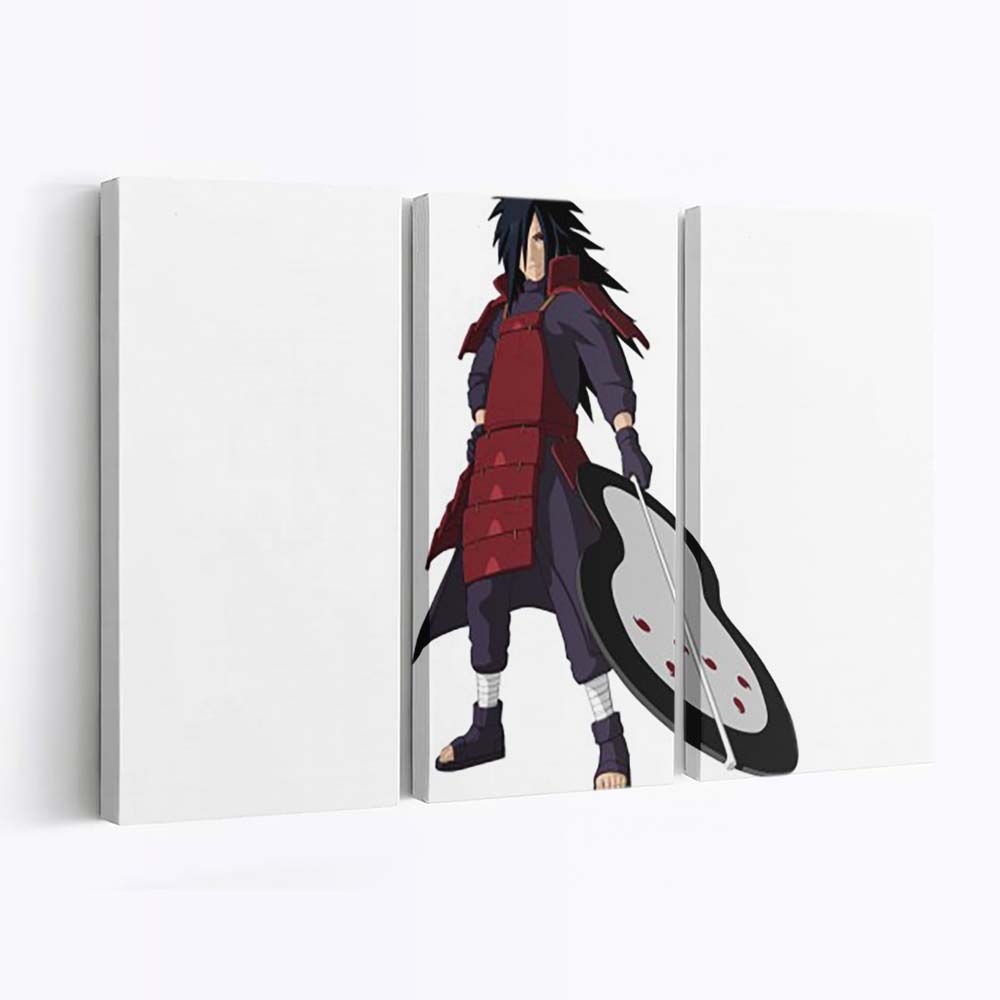 Madara Uchiha White Naruto - Anime Wandbild - Leinwandbild th madara uchiha white background hd naruto