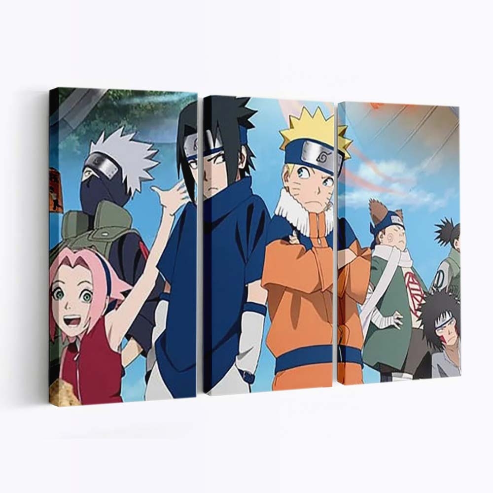 Naruto Shippuden Naruto Uzumaki Sasuke Uchiha Sakura Haruno Kakashi Hatake Sai Yamato Naruto - Anime Wandbild - Leinwandbild th naruto shippuden naruto uzumaki sasuke uchiha sakura haruno kakashi hatake sai yamato hd naruto