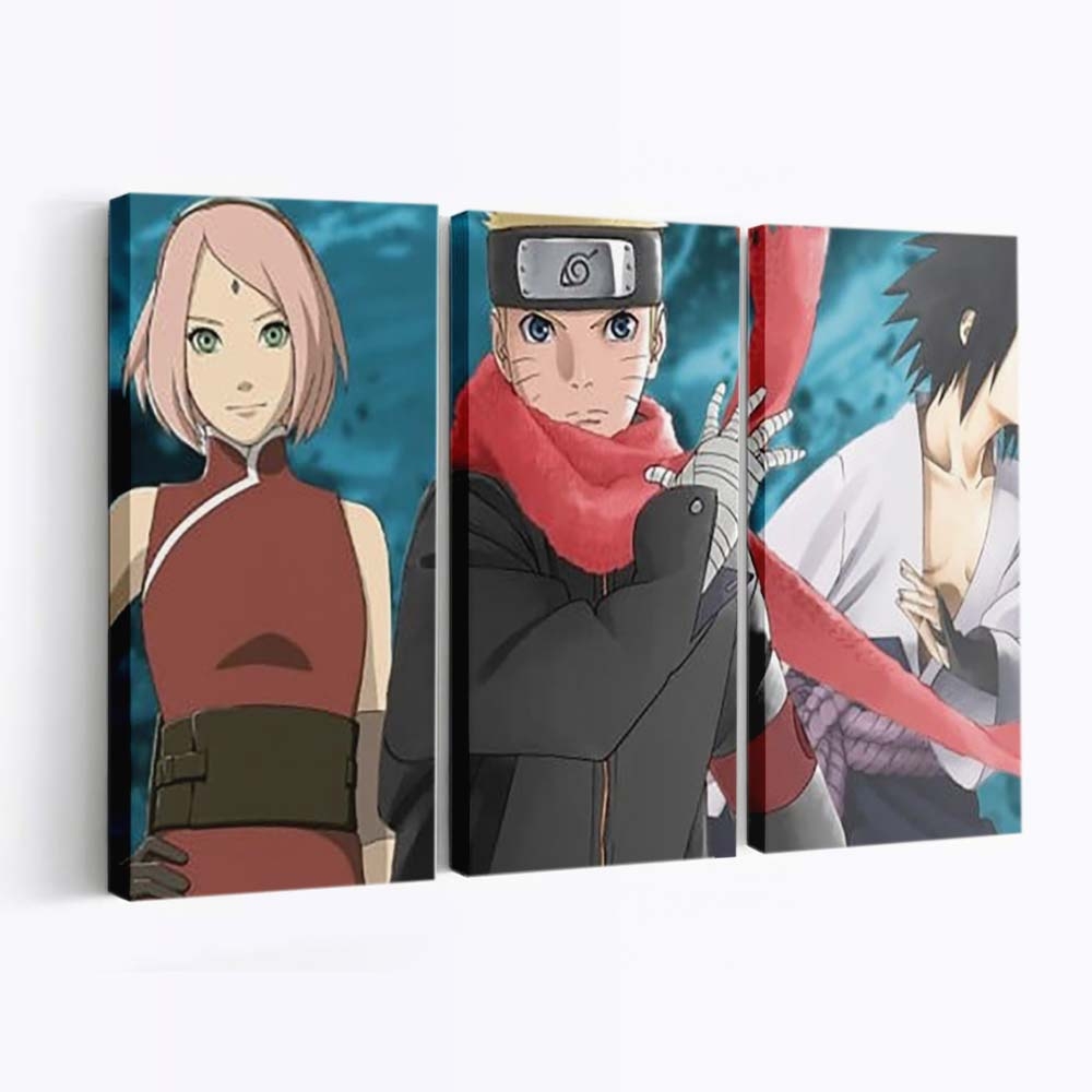 Naruto Uzumaki Sasuke Uchiha Sakura Haruno Kakashi Hatake Naruto Shippuden Sai Yamato Naruto - Anime Wandbild - Leinwandbild th naruto uzumaki sasuke uchiha sakura haruno kakashi hatake naruto shippuden sai yamato hd naruto