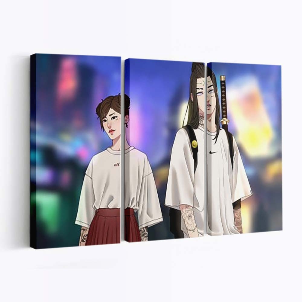 Neji Hyuga Nike Off White Tenten Naruto - Anime Wandbild - Leinwandbild th neji hyuga nike off white tenten hd naruto