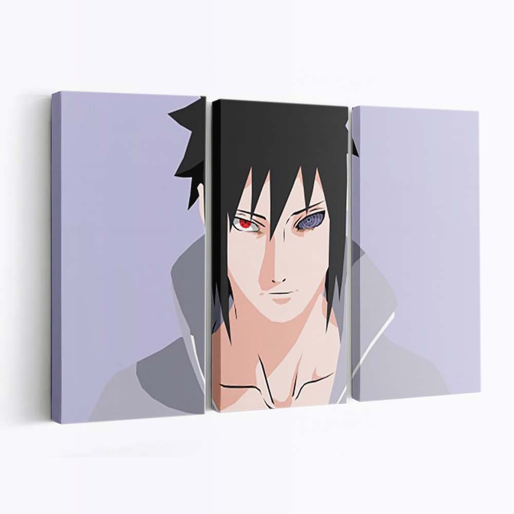 Red Blue Eyes Sasuke Uchiha Naruto - Anime Wandbild - Leinwandbild th red blue eyes sasuke uchiha 4k hd naruto