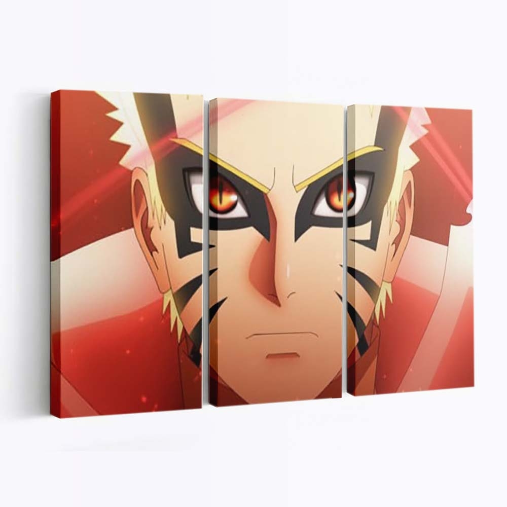 Red Eyes Baryon Mode Naruto Uzumaki Naruto - Anime Wandbild - Leinwandbild th red eyes baryon mode naruto uzumaki hd naruto