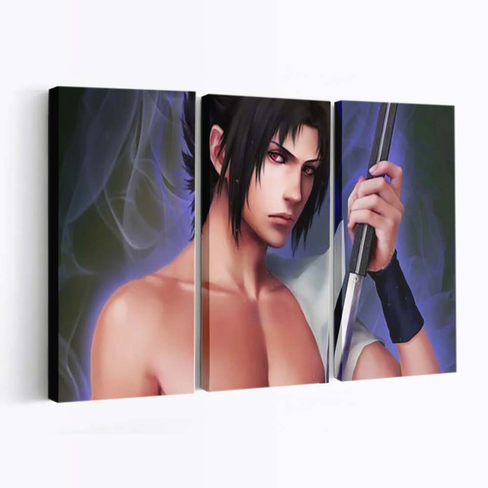 Red Eyes Sasuke Uchiha Anime Boy Naruto - Anime Wandbild - Leinwandbild th red eyes sasuke uchiha anime boy hd naruto