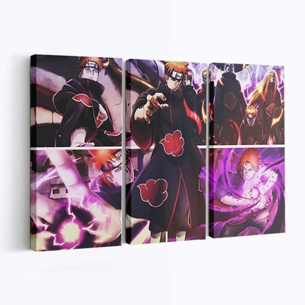 Redhead Naruto Black Dress Purple Pain - Anime Wandbild - Leinwandbild th redhead naruto black dress purple background hd pain