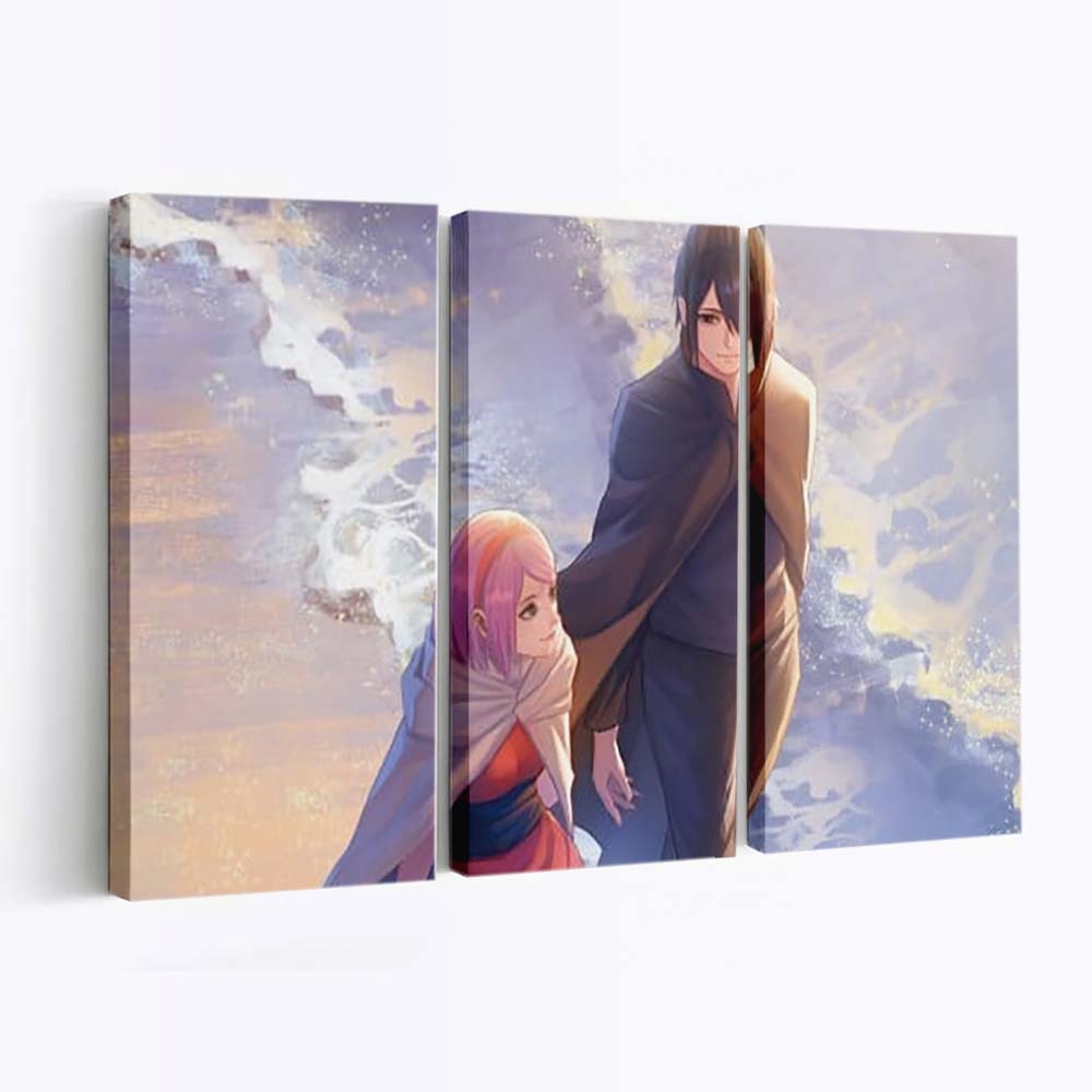 Sakura Haruno And Sasuke Uchiha Naruto - Anime Wandbild - Leinwandbild th sakura haruno and sasuke uchiha hd naruto