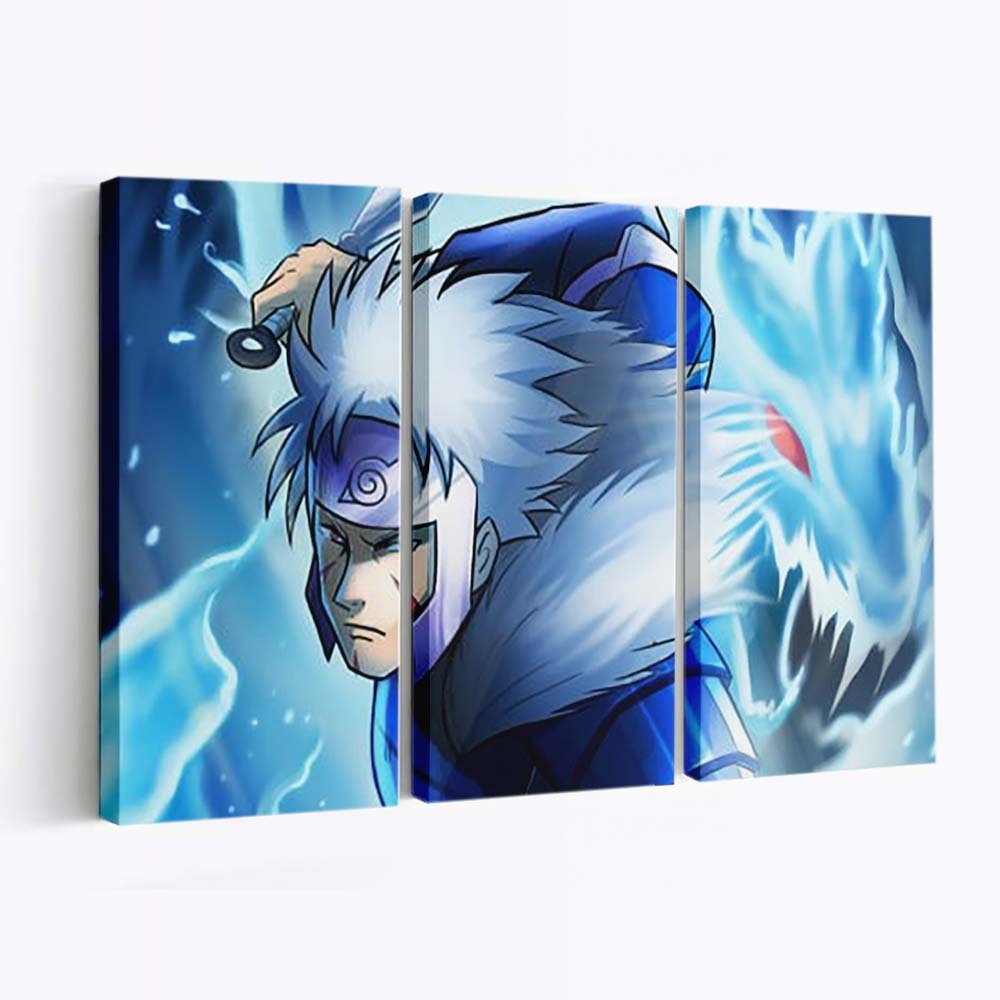 Tobirama Senju In Blue Dress Naruto - Anime Wandbild - Leinwandbild th tobirama senju in blue dress hd naruto