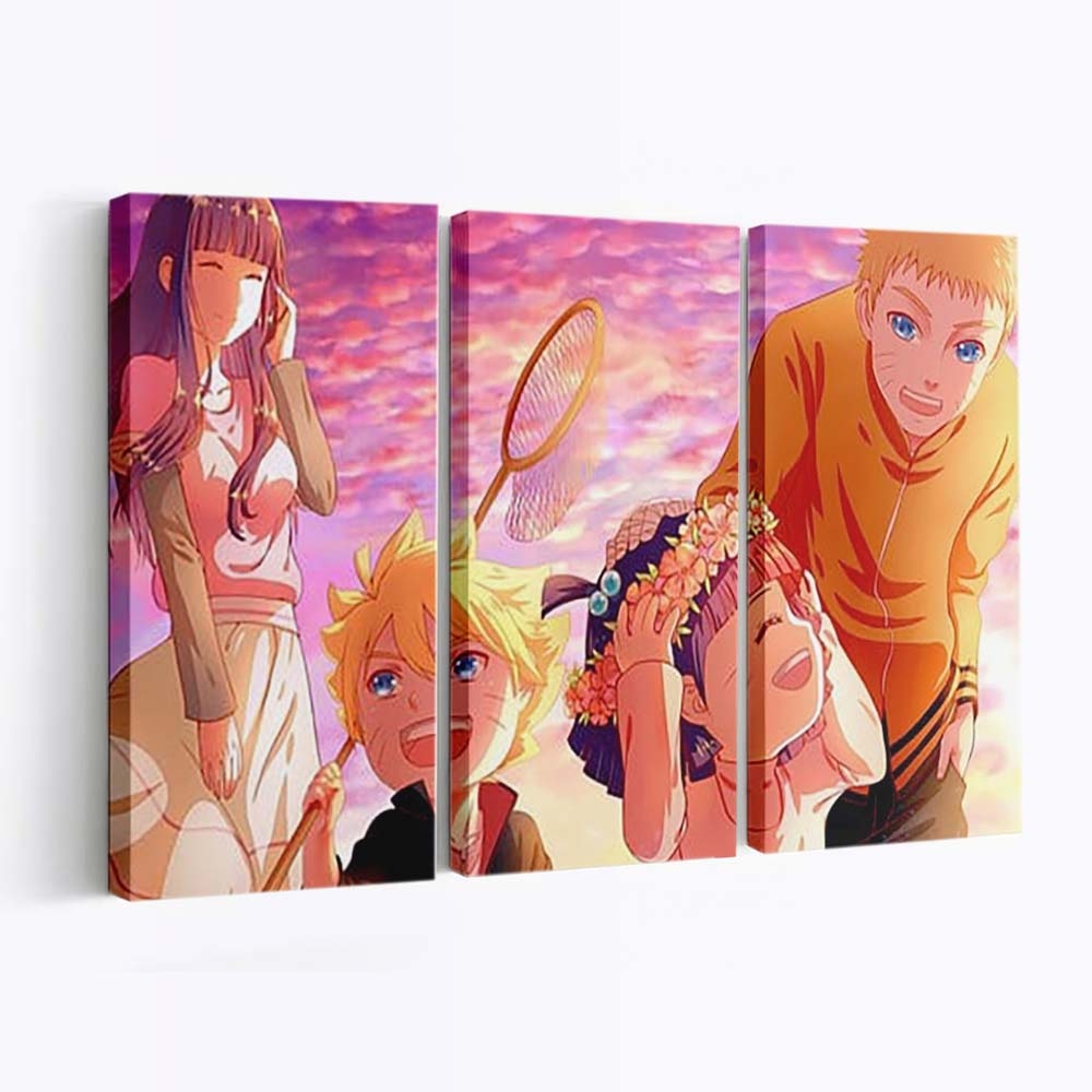 Uzumaki Naruto Hyuuga Hinata Uzumaki Boruto Sunset Purple Clouds Sky Naruto - Anime Wandbild - Leinwandbild th uzumaki naruto hyuuga hinata uzumaki boruto sunset purple clouds sky hd naruto