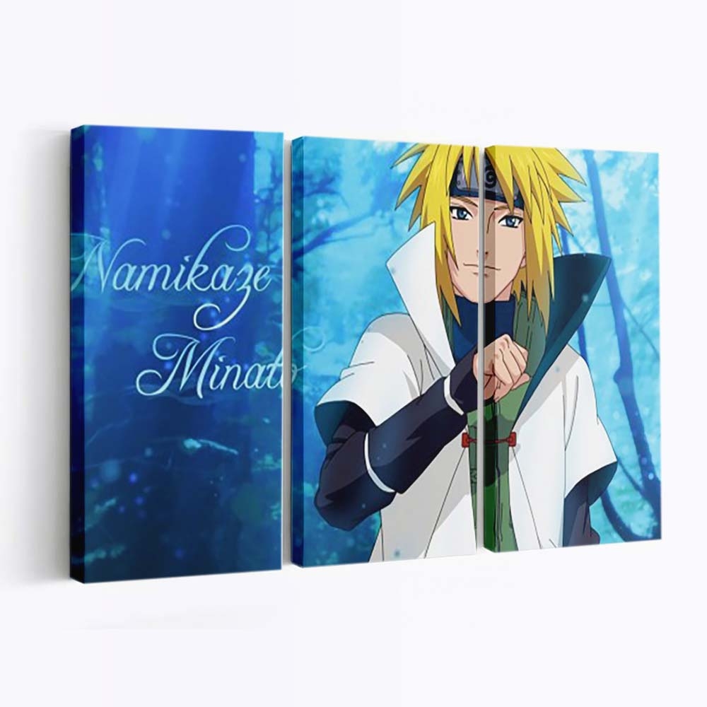 Yondaime Hokage Minato Namikaze Naruto Blue Minato - Anime Wandbild - Leinwandbild th yondaime hokage minato namikaze naruto blue background hd minato