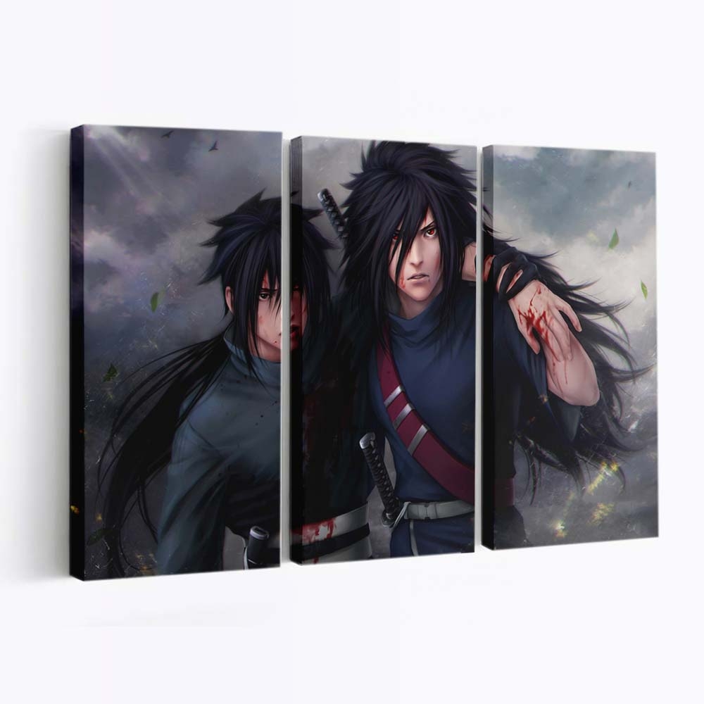 Uchiha Izuna Naruto Look Uchiha Madara Wound Blood - Anime Wandbild - Leinwandbild uchiha izunanarutolookuchiha madarawoundblood