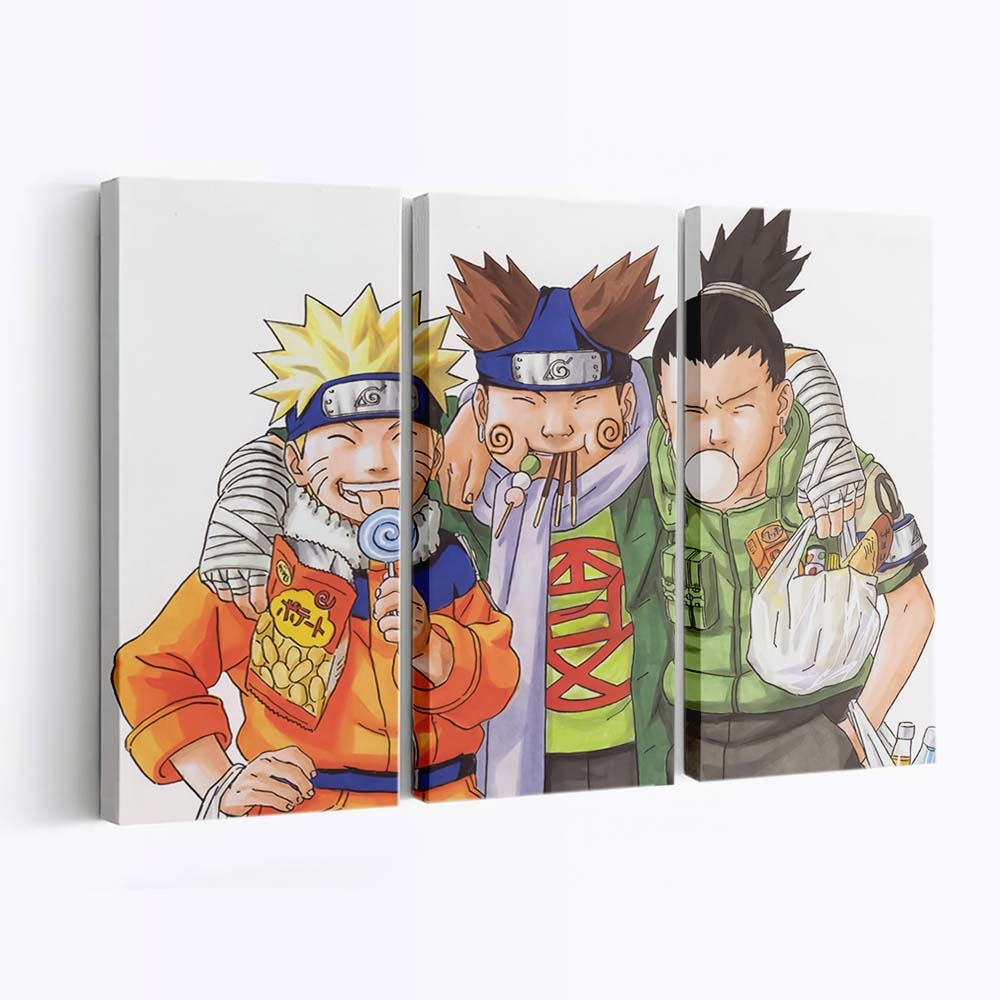 Uzumaki Naruto Naruto Anime Nara Shikamaru Akimichi Ch Ji Anime Boys Manga - Anime Wandbild - Leinwandbild uzumaki narutonaruto animenara shikamaruakimichi ch jianime boysmanga